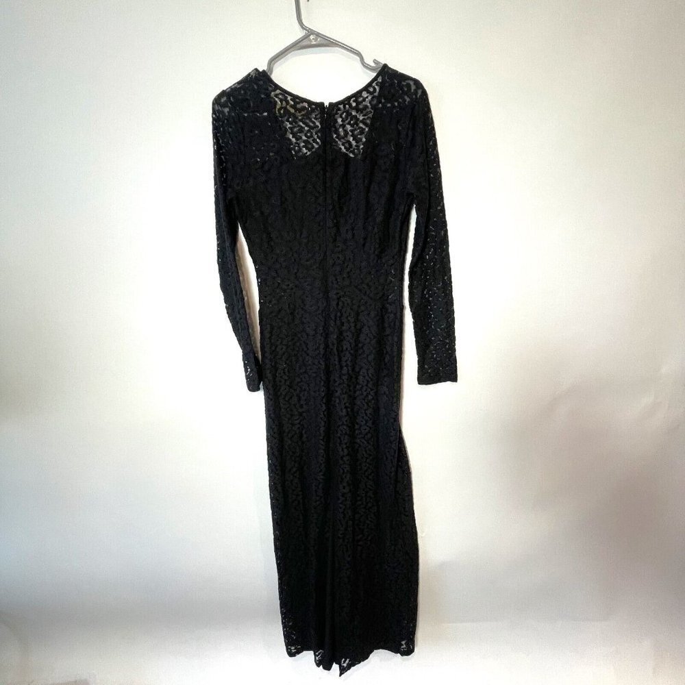 House of Harlow 1960 x Revolve Lace Maxi Midi Dress S Black Long Sleeve V-neck - Picture 5 of 9